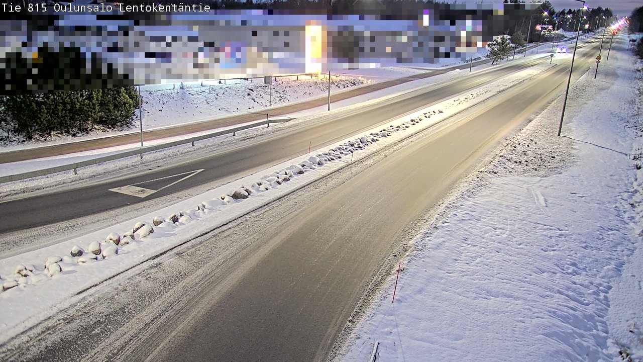Weather Camera Image Väg 816 Uleåsalo, Lentokentäntie, Oulu, Pohjois-Pohjanmaa