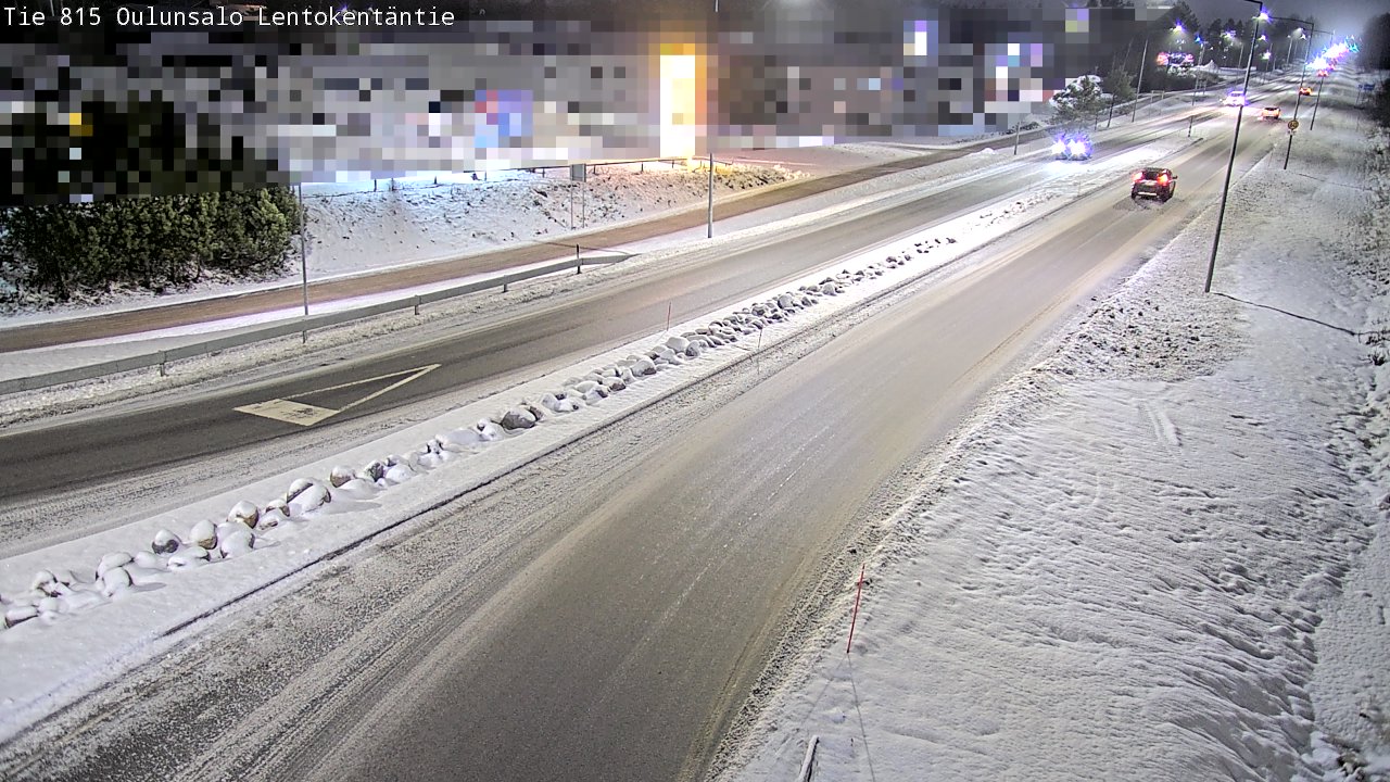 Weather Camera Image Väg 816 Uleåsalo, Lentokentäntie, Oulu, Pohjois-Pohjanmaa