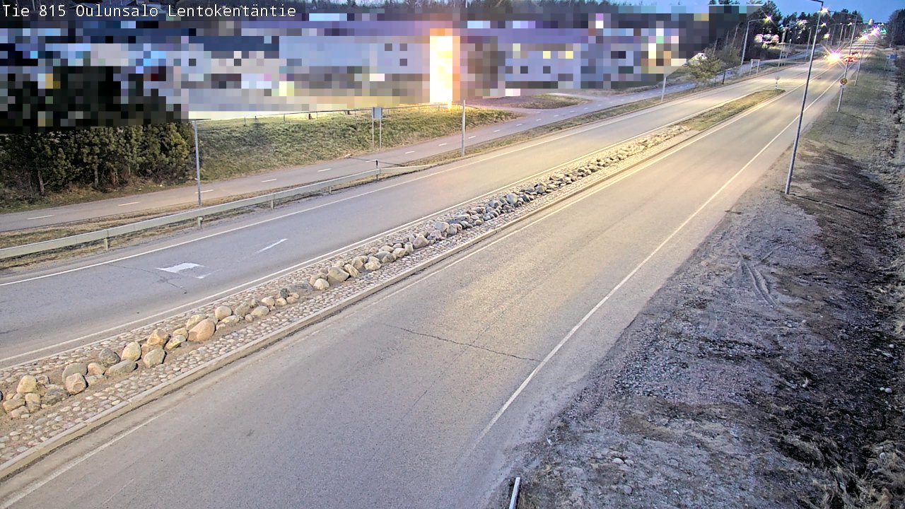 Weather Camera Image Väg 816 Uleåsalo, Lentokentäntie, Oulu, Pohjois-Pohjanmaa