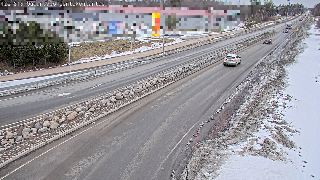 Weather Camera Image Väg 816 Uleåsalo, Lentokentäntie, Oulu, Pohjois-Pohjanmaa