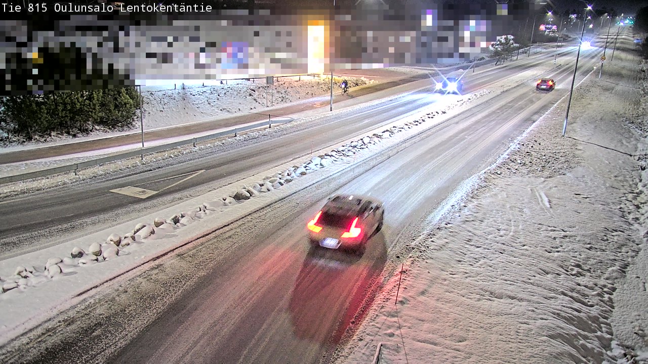 Weather Camera Image Väg 816 Uleåsalo, Lentokentäntie, Oulu, Pohjois-Pohjanmaa
