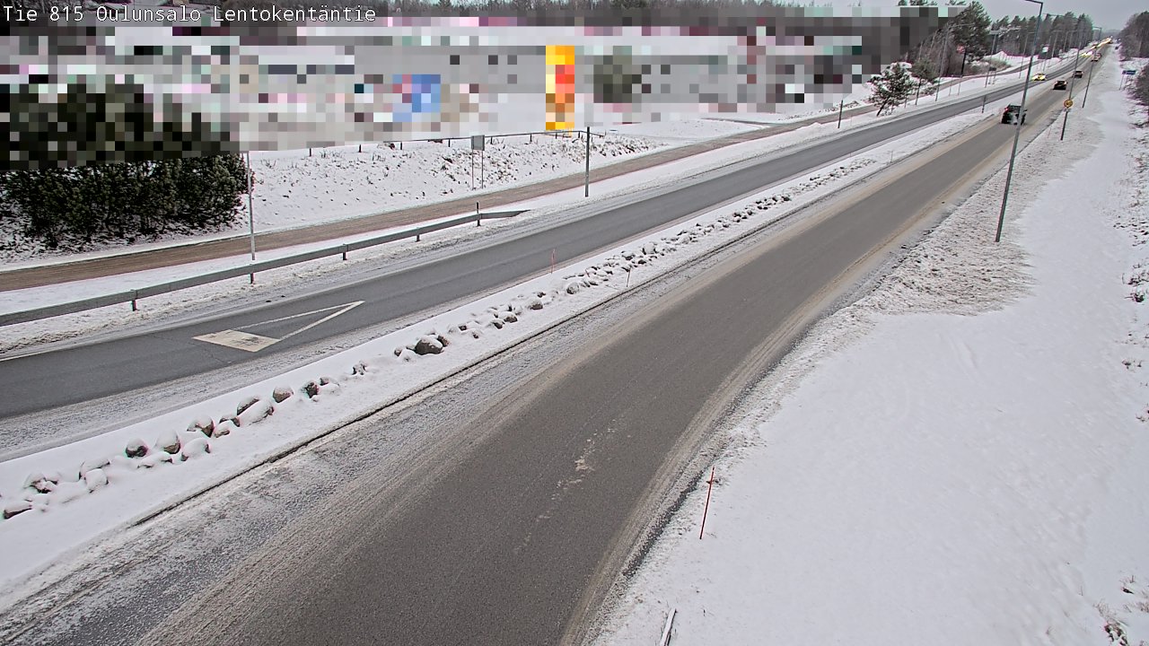 Weather Camera Image Väg 816 Uleåsalo, Lentokentäntie, Oulu, Pohjois-Pohjanmaa