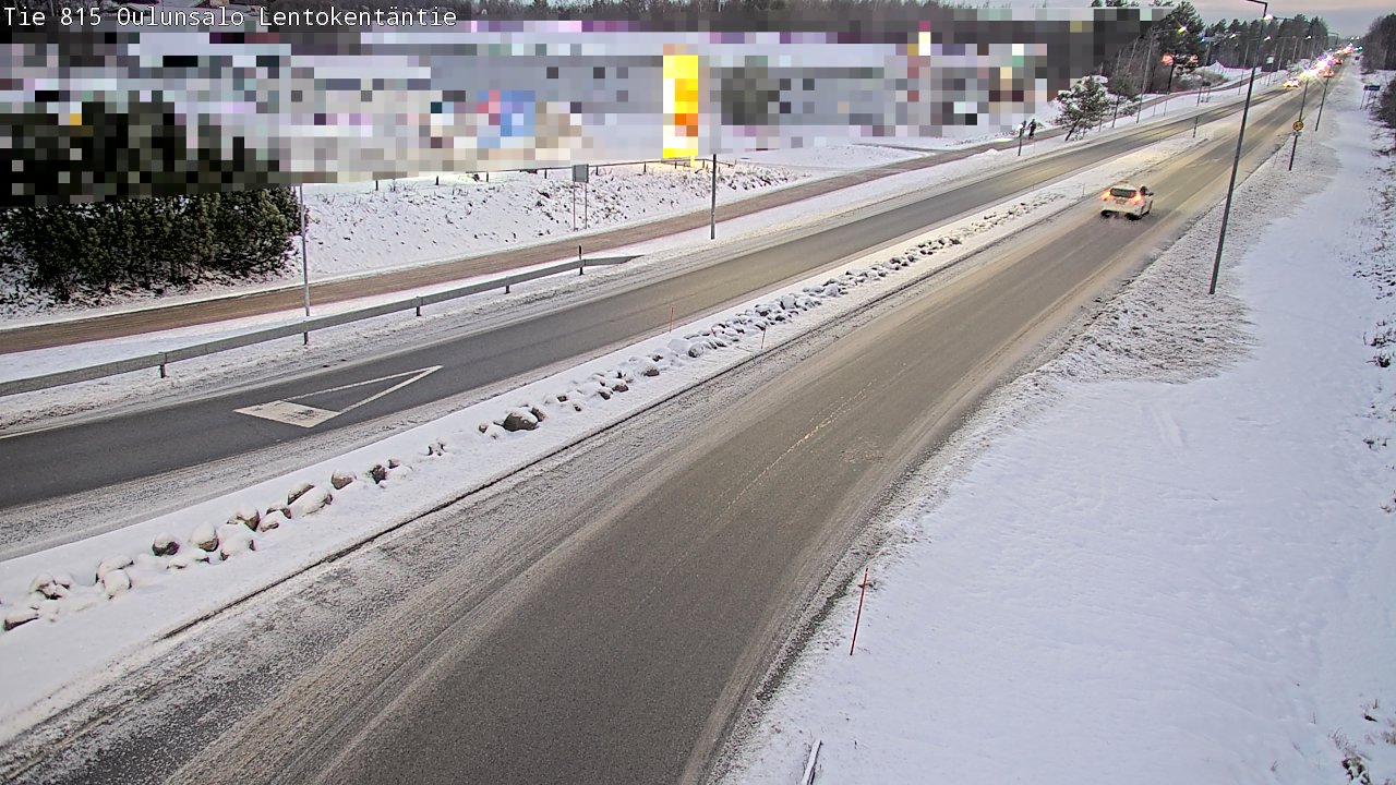 Weather Camera Image Väg 816 Uleåsalo, Lentokentäntie, Oulu, Pohjois-Pohjanmaa