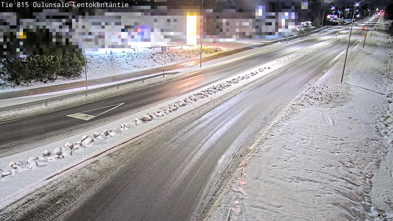 Weather Camera Image Väg 816 Uleåsalo, Lentokentäntie, Oulu, Pohjois-Pohjanmaa