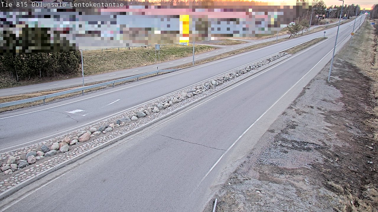 Weather Camera Image Road 816 Oulunsalo, Lentokentäntie, Oulu, Pohjois-Pohjanmaa