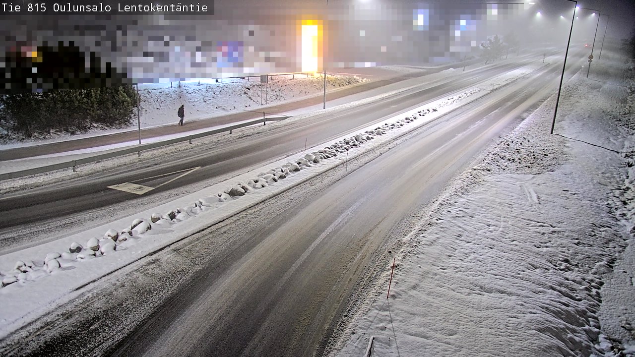 Weather Camera Image Väg 816 Uleåsalo, Lentokentäntie, Oulu, Pohjois-Pohjanmaa