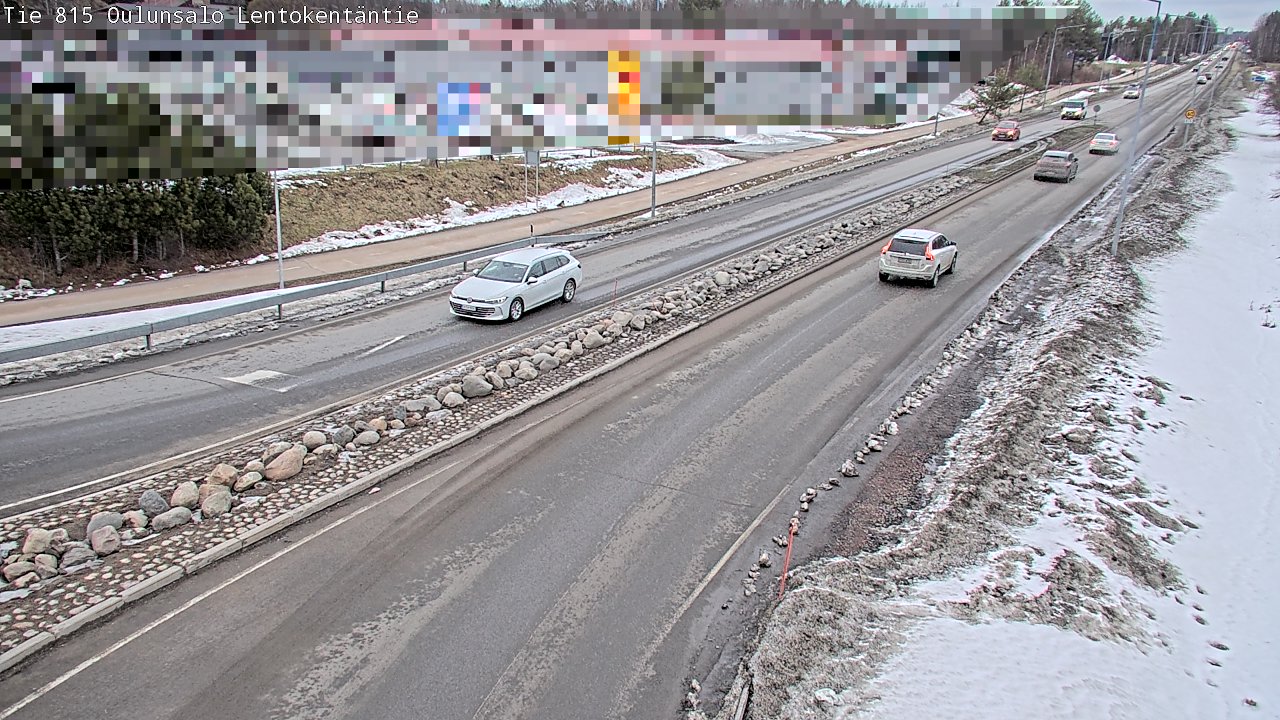 Weather Camera Image Väg 816 Uleåsalo, Lentokentäntie, Oulu, Pohjois-Pohjanmaa