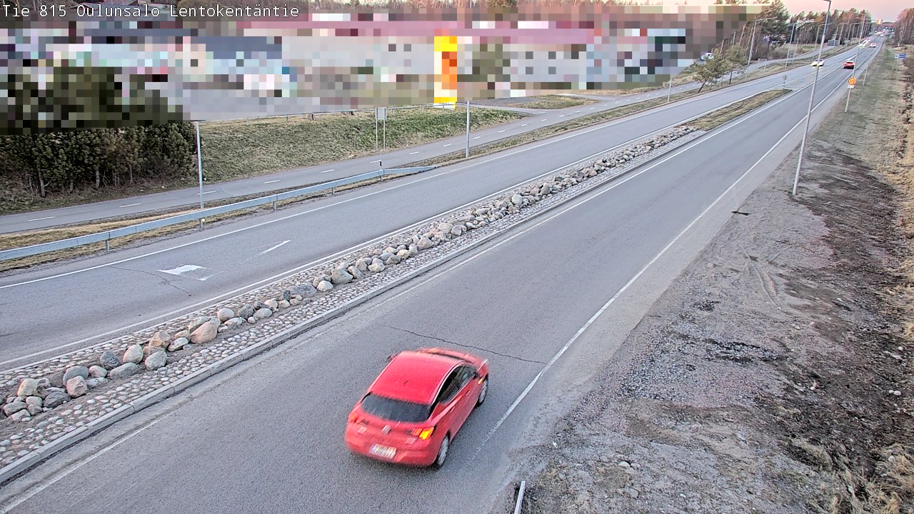 Weather Camera Image Väg 816 Uleåsalo, Lentokentäntie, Oulu, Pohjois-Pohjanmaa