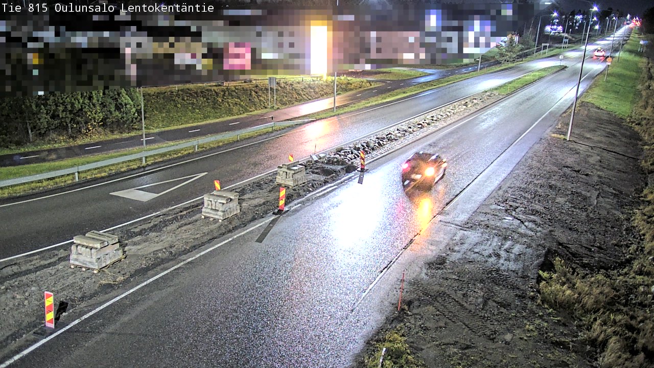 Weather Camera Image Väg 816 Uleåsalo, Lentokentäntie, Oulu, Pohjois-Pohjanmaa