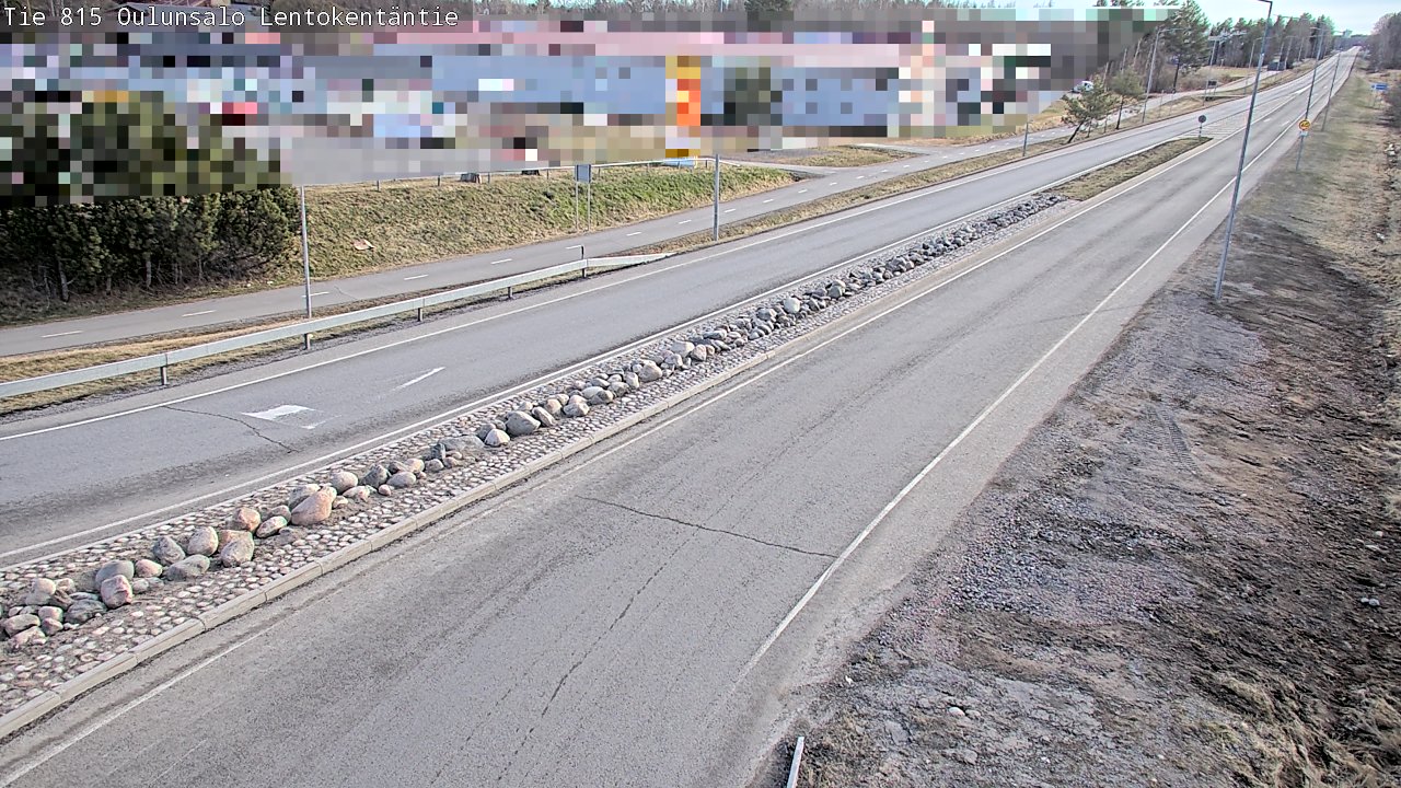 Weather Camera Image Väg 816 Uleåsalo, Lentokentäntie, Oulu, Pohjois-Pohjanmaa