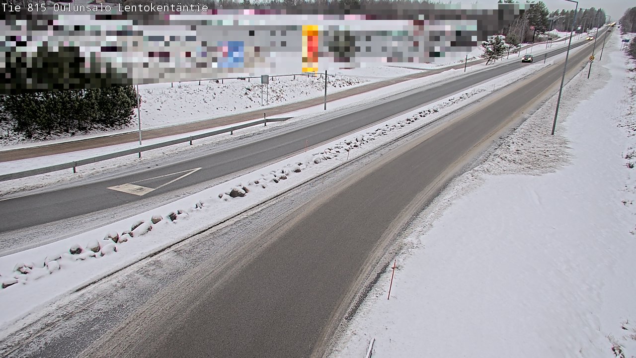 Weather Camera Image Väg 816 Uleåsalo, Lentokentäntie, Oulu, Pohjois-Pohjanmaa