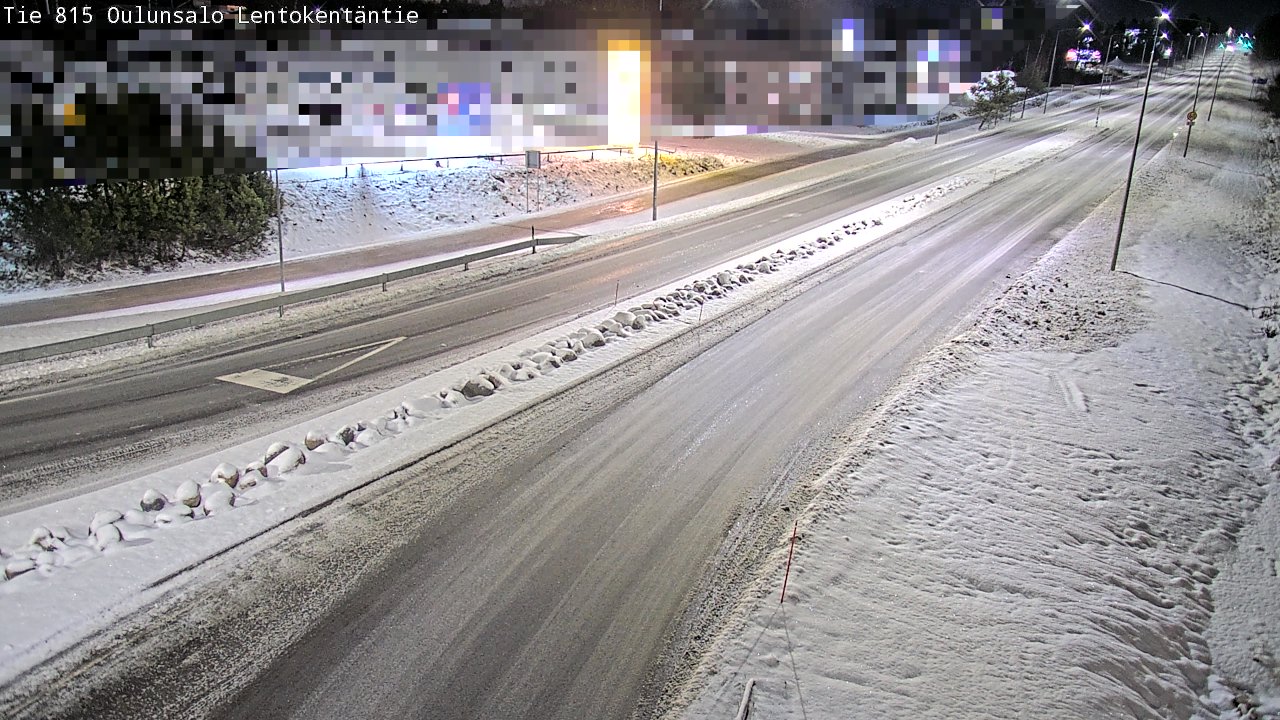 Weather Camera Image Väg 816 Uleåsalo, Lentokentäntie, Oulu, Pohjois-Pohjanmaa