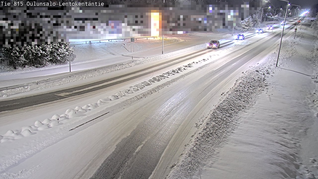 Weather Camera Image Väg 816 Uleåsalo, Lentokentäntie, Oulu, Pohjois-Pohjanmaa