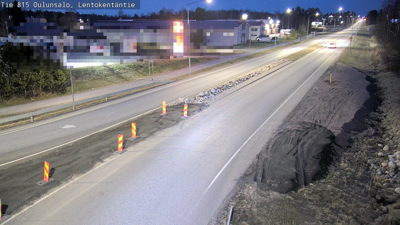 Weather Camera Image Väg 816 Uleåsalo, Lentokentäntie, Oulu, Pohjois-Pohjanmaa
