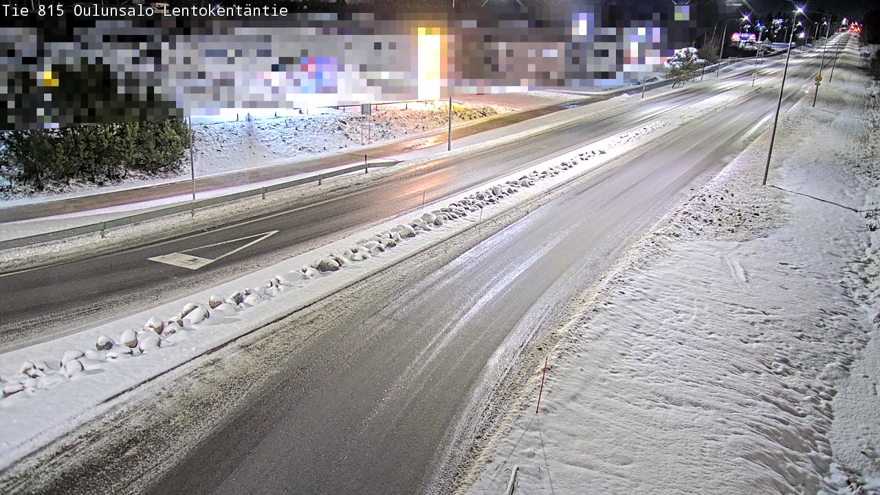 Weather Camera Image Väg 816 Uleåsalo, Lentokentäntie, Oulu, Pohjois-Pohjanmaa