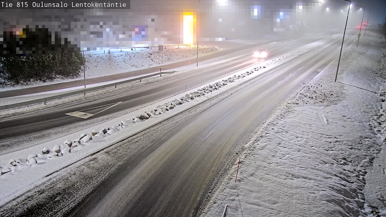 Weather Camera Image Väg 816 Uleåsalo, Lentokentäntie, Oulu, Pohjois-Pohjanmaa