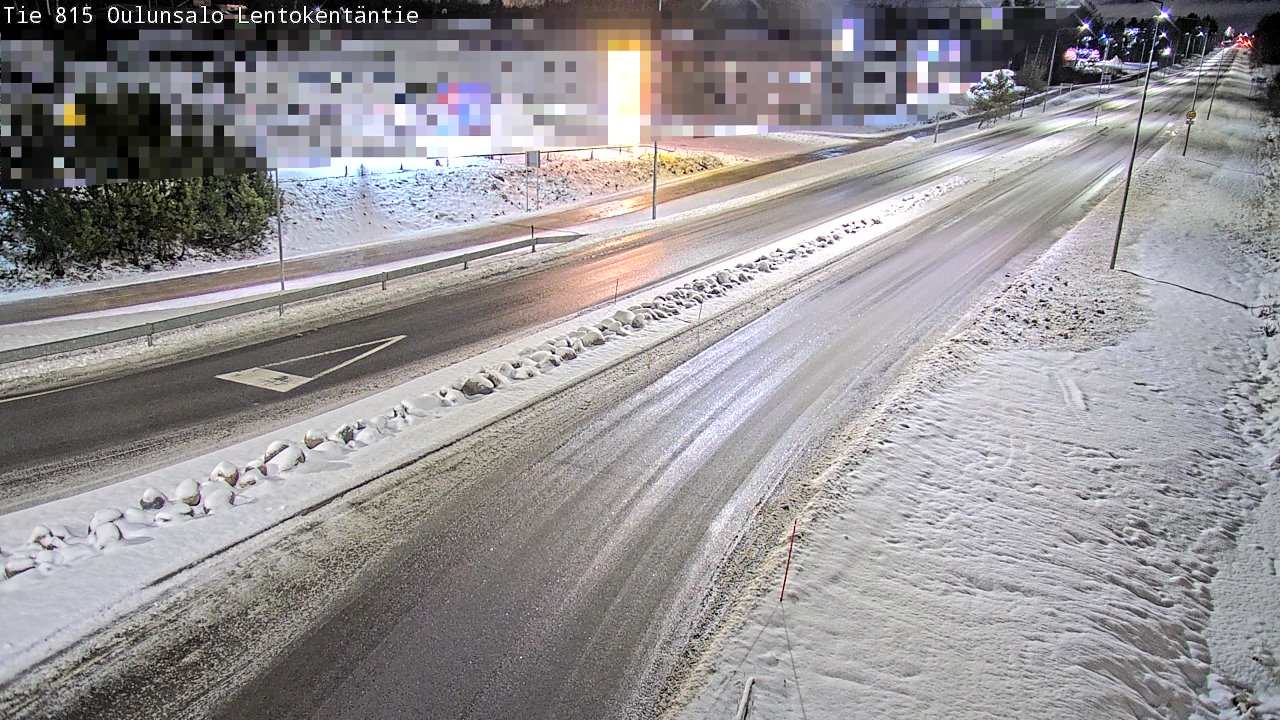 Weather Camera Image Väg 816 Uleåsalo, Lentokentäntie, Oulu, Pohjois-Pohjanmaa
