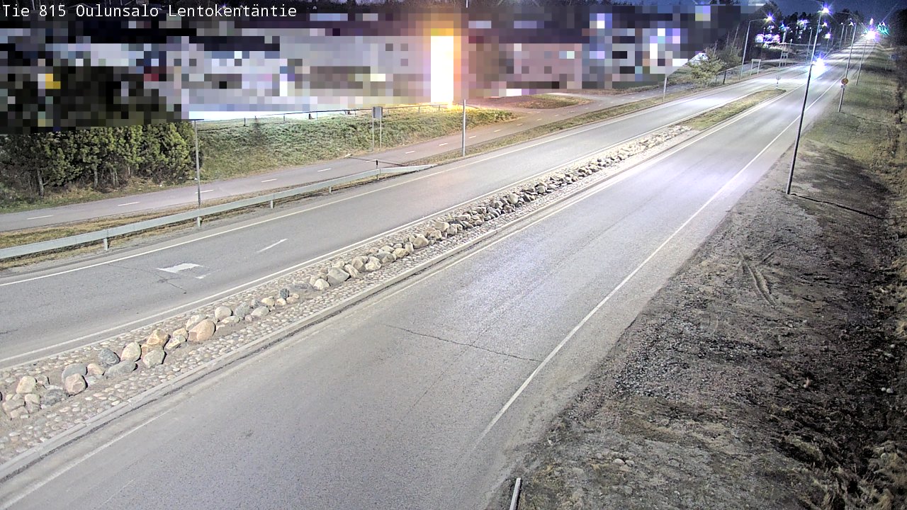 Weather Camera Image Väg 816 Uleåsalo, Lentokentäntie, Oulu, Pohjois-Pohjanmaa