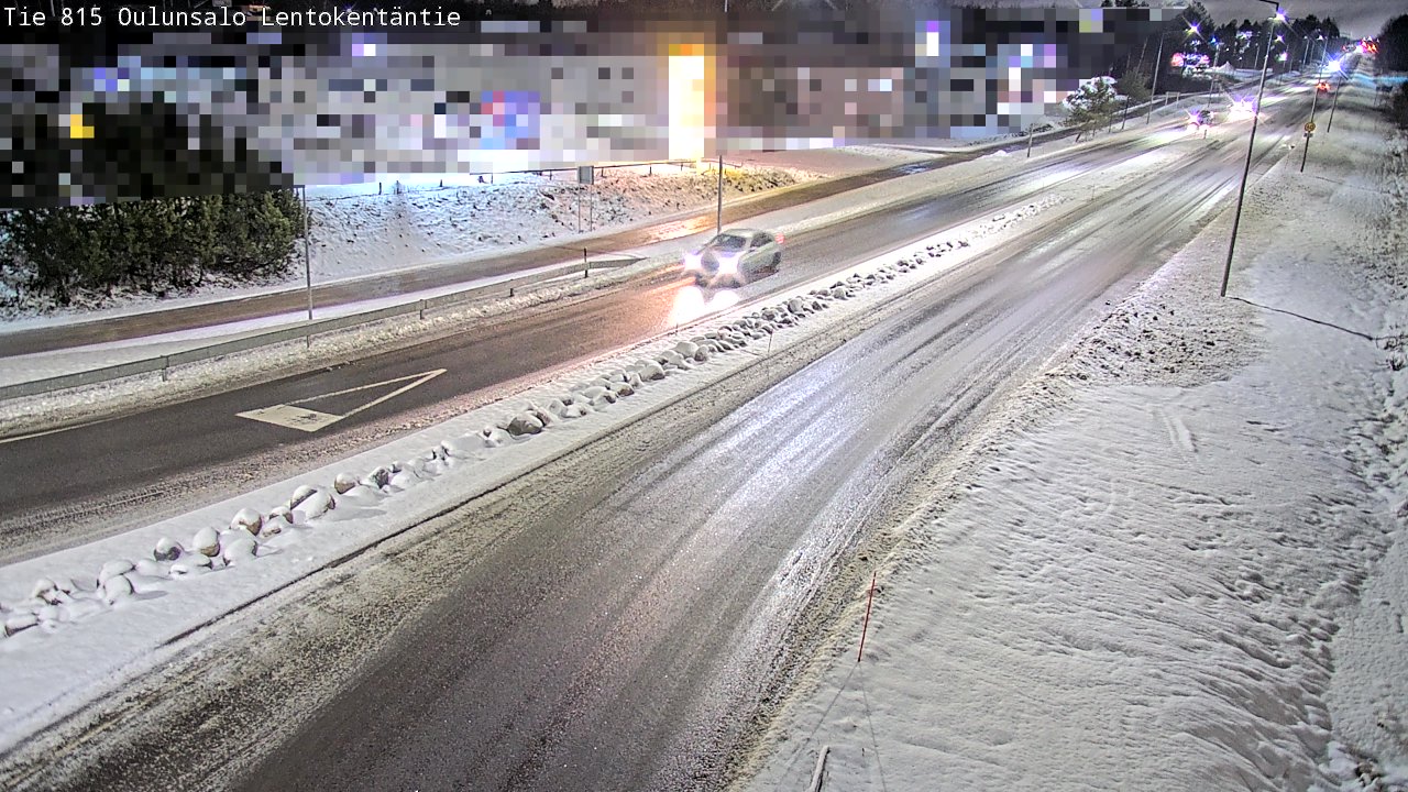 Weather Camera Image Väg 816 Uleåsalo, Lentokentäntie, Oulu, Pohjois-Pohjanmaa