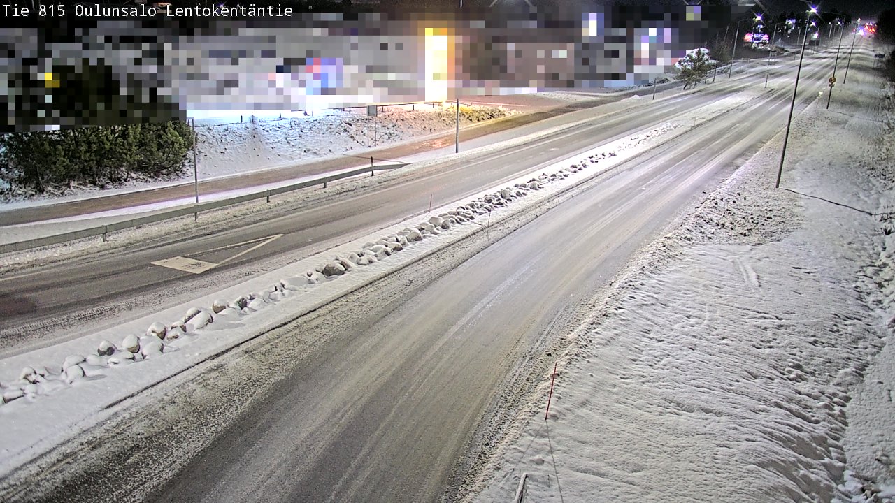Weather Camera Image Väg 816 Uleåsalo, Lentokentäntie, Oulu, Pohjois-Pohjanmaa
