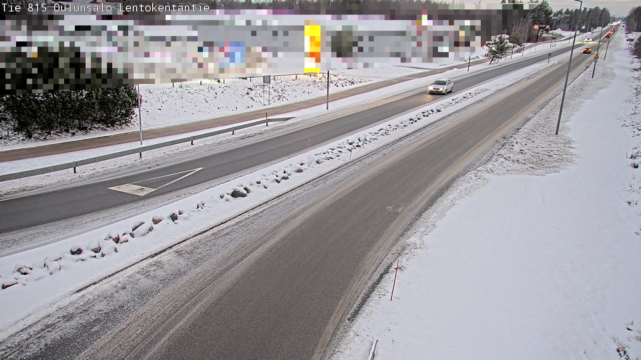 Weather Camera Image Väg 816 Uleåsalo, Lentokentäntie, Oulu, Pohjois-Pohjanmaa