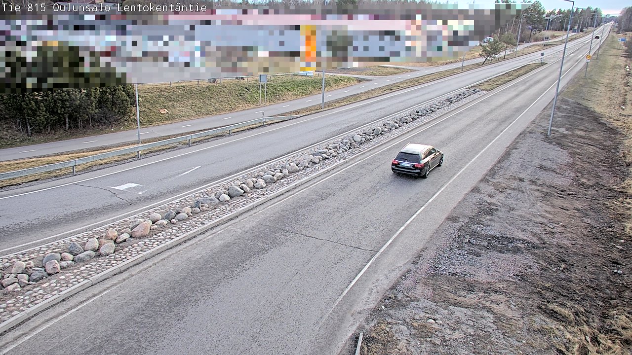 Weather Camera Image Väg 816 Uleåsalo, Lentokentäntie, Oulu, Pohjois-Pohjanmaa