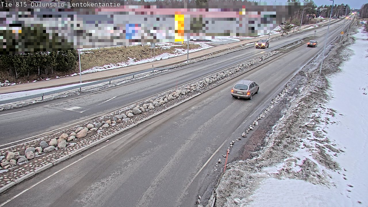 Weather Camera Image Väg 816 Uleåsalo, Lentokentäntie, Oulu, Pohjois-Pohjanmaa