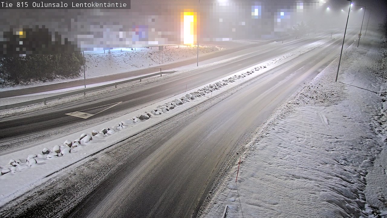 Weather Camera Image Väg 816 Uleåsalo, Lentokentäntie, Oulu, Pohjois-Pohjanmaa