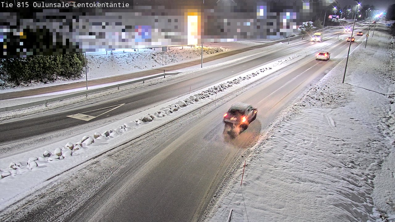 Weather Camera Image Väg 816 Uleåsalo, Lentokentäntie, Oulu, Pohjois-Pohjanmaa
