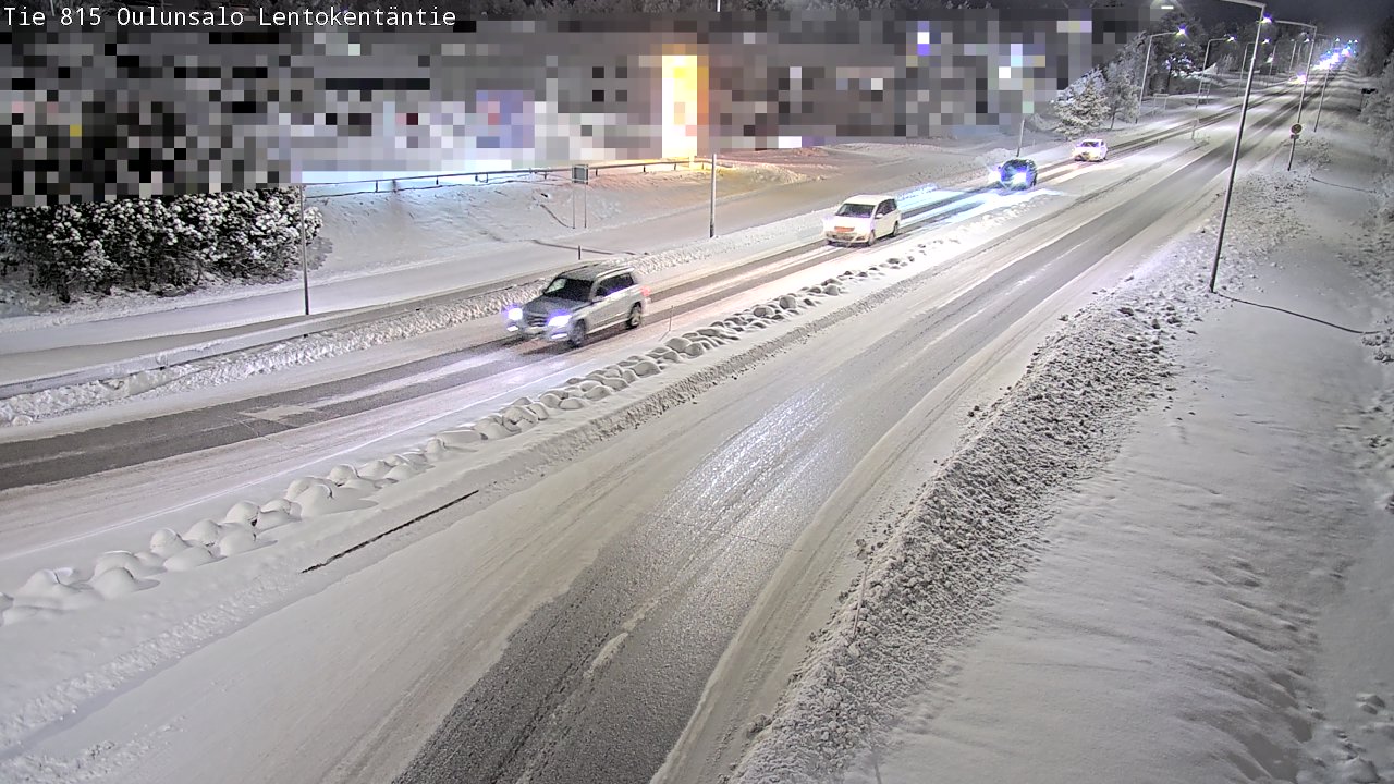 Weather Camera Image Väg 816 Uleåsalo, Lentokentäntie, Oulu, Pohjois-Pohjanmaa