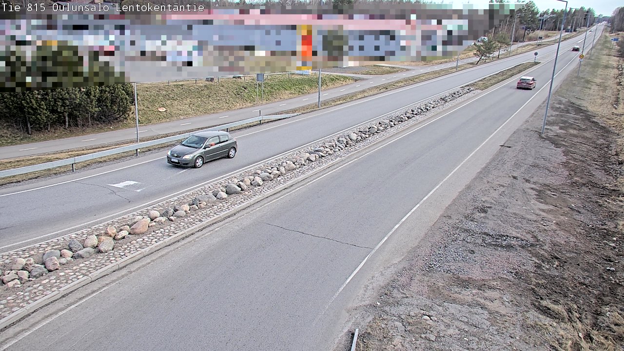 Weather Camera Image Väg 816 Uleåsalo, Lentokentäntie, Oulu, Pohjois-Pohjanmaa