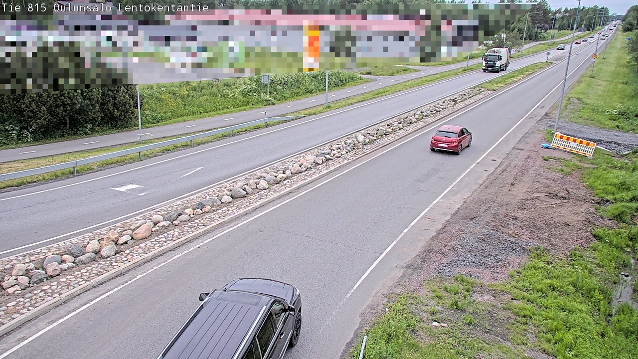 Weather Camera Image Väg 816 Uleåsalo, Lentokentäntie, Oulu, Pohjois-Pohjanmaa