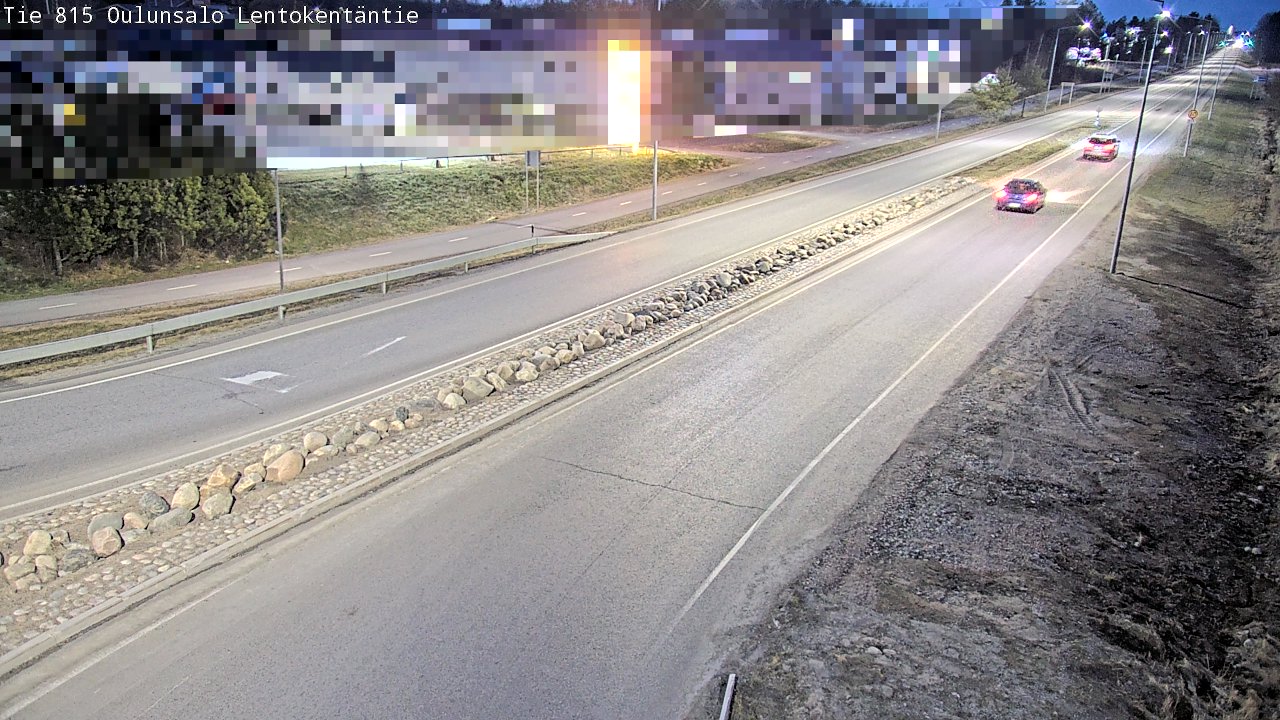 Weather Camera Image Väg 816 Uleåsalo, Lentokentäntie, Oulu, Pohjois-Pohjanmaa