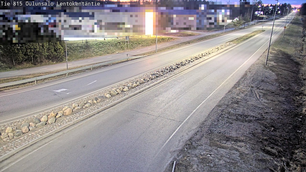 Weather Camera Image Road 816 Oulunsalo, Lentokentäntie, Oulu, Pohjois-Pohjanmaa