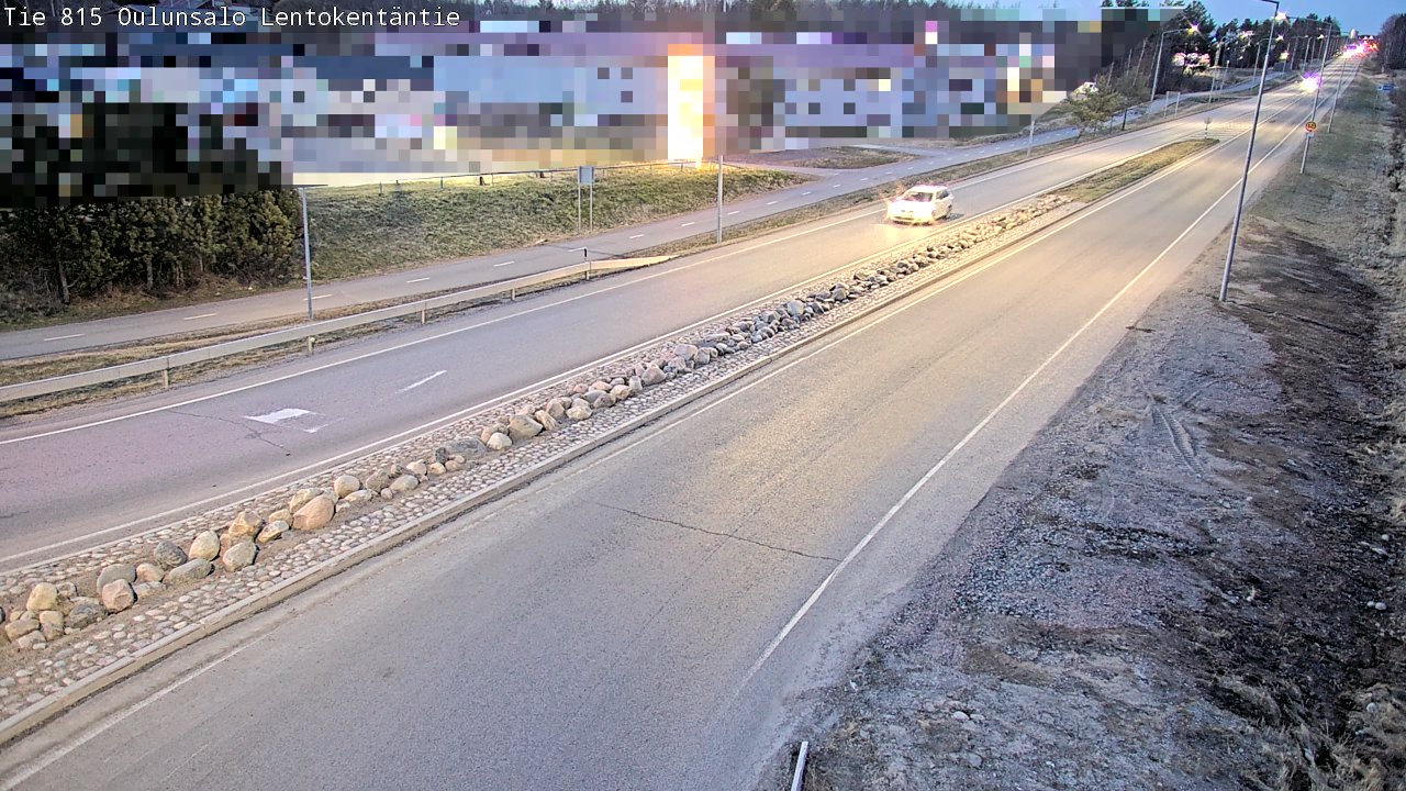 Weather Camera Image Väg 816 Uleåsalo, Lentokentäntie, Oulu, Pohjois-Pohjanmaa