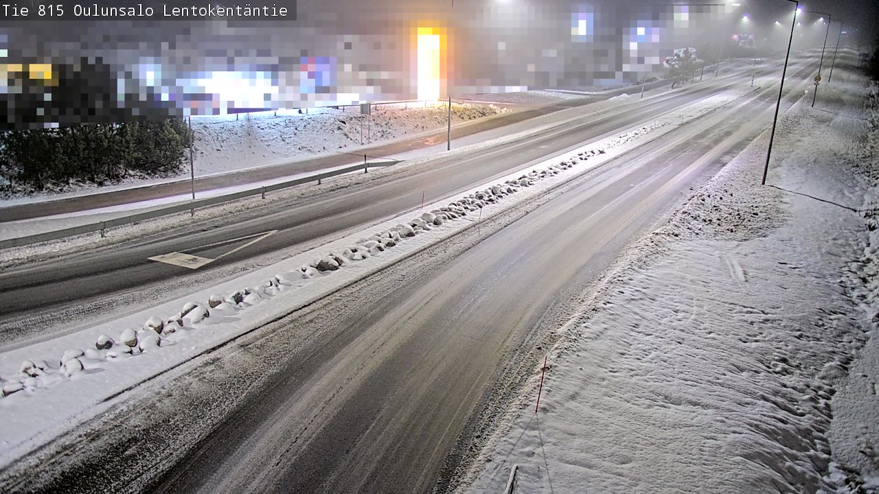 Weather Camera Image Väg 816 Uleåsalo, Lentokentäntie, Oulu, Pohjois-Pohjanmaa