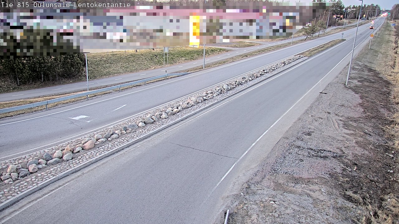 Weather Camera Image Väg 816 Uleåsalo, Lentokentäntie, Oulu, Pohjois-Pohjanmaa