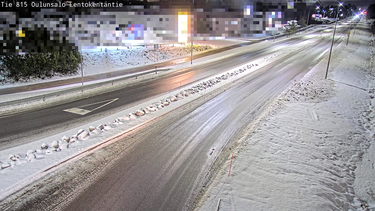 Weather Camera Image Väg 816 Uleåsalo, Lentokentäntie, Oulu, Pohjois-Pohjanmaa