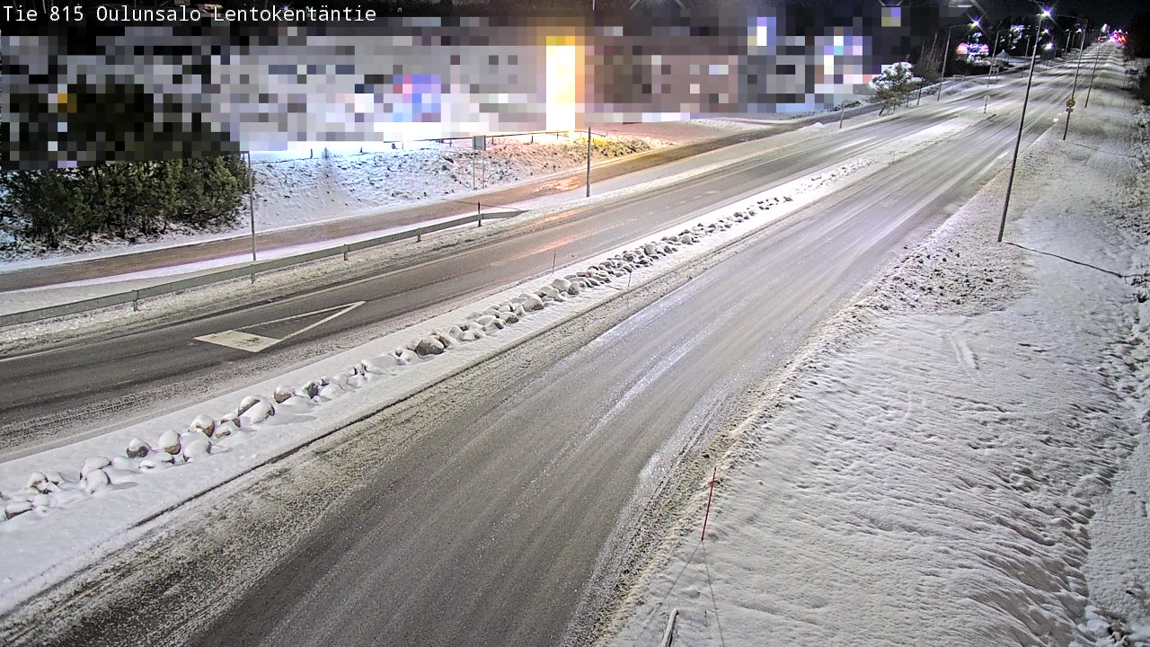 Weather Camera Image Väg 816 Uleåsalo, Lentokentäntie, Oulu, Pohjois-Pohjanmaa