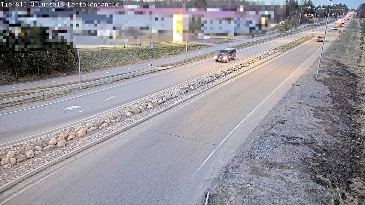 Weather Camera Image Väg 816 Uleåsalo, Lentokentäntie, Oulu, Pohjois-Pohjanmaa