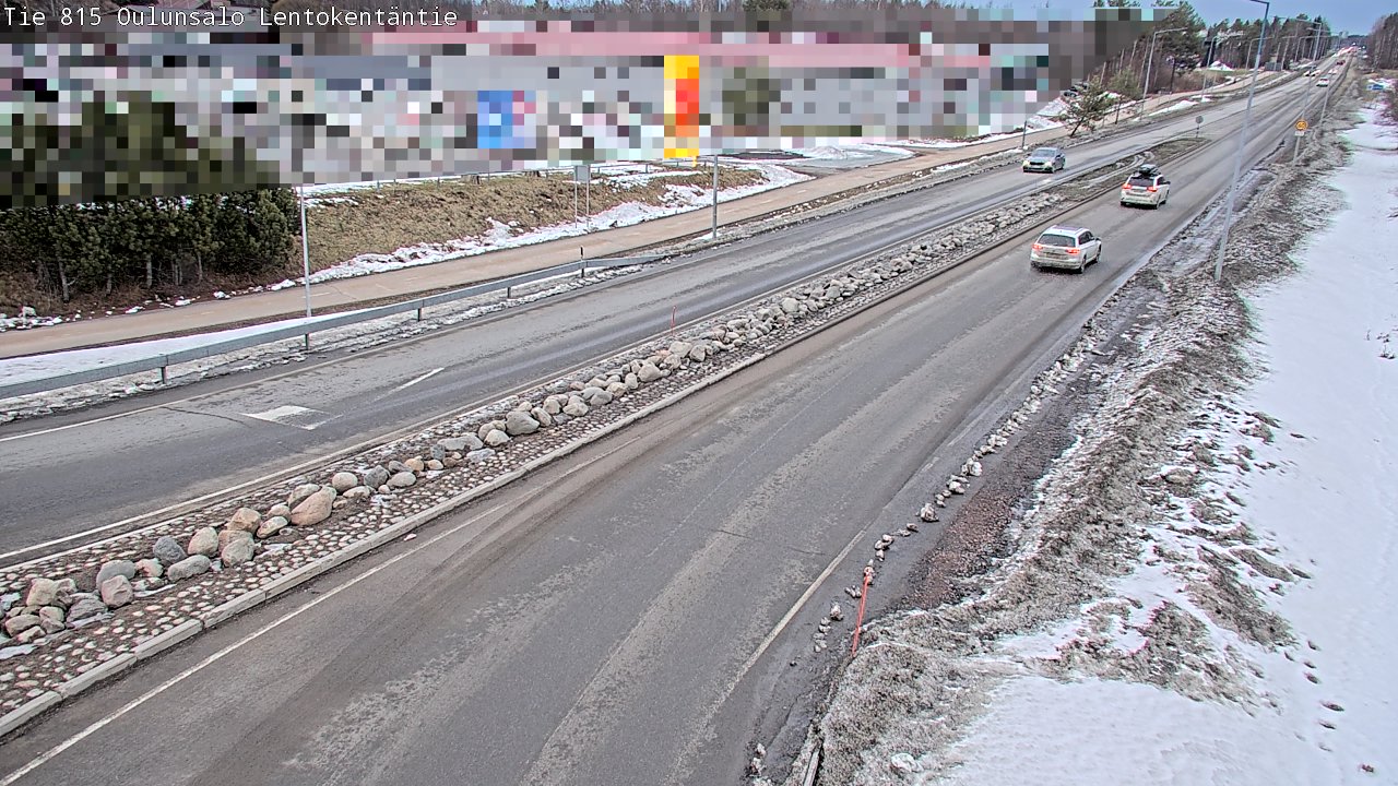 Weather Camera Image Väg 816 Uleåsalo, Lentokentäntie, Oulu, Pohjois-Pohjanmaa