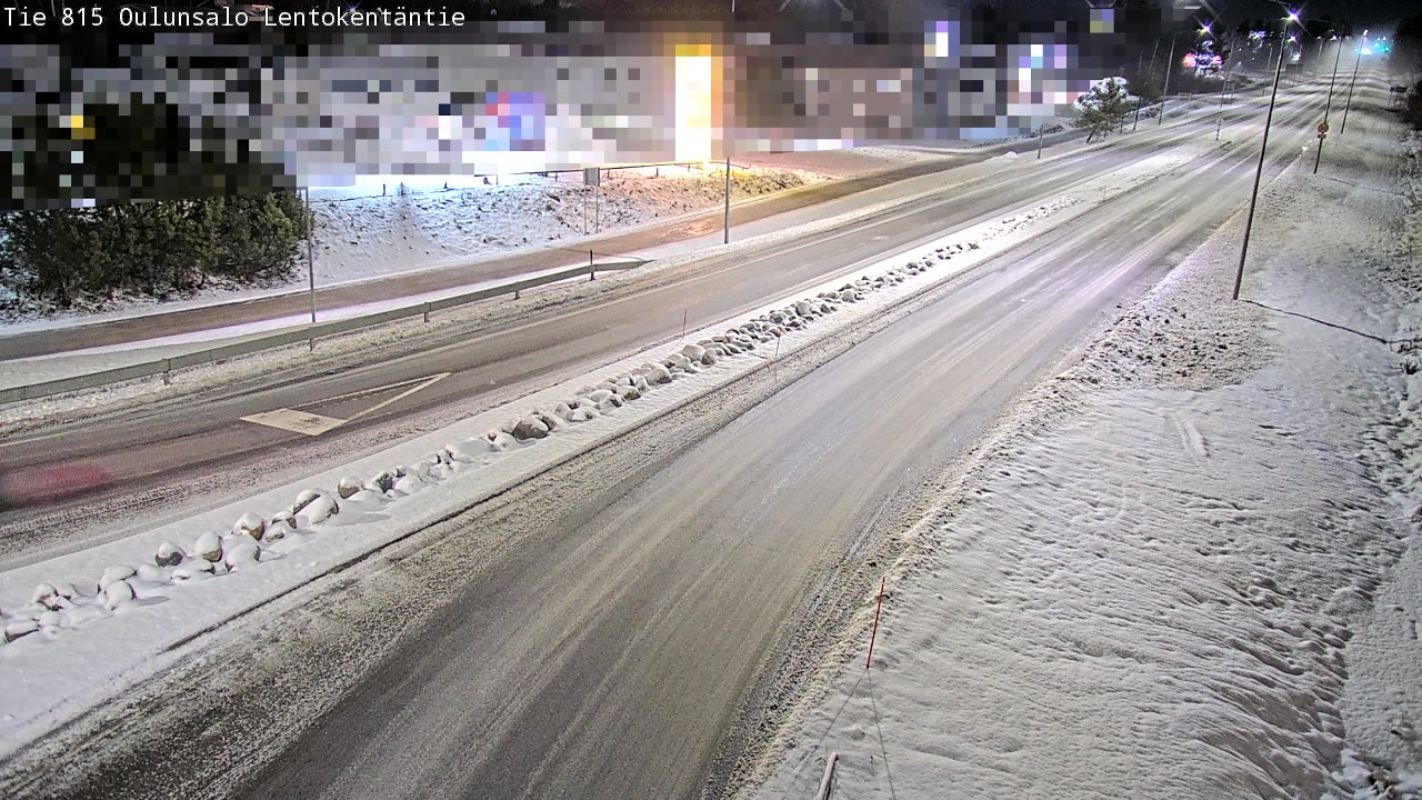 Weather Camera Image Väg 816 Uleåsalo, Lentokentäntie, Oulu, Pohjois-Pohjanmaa