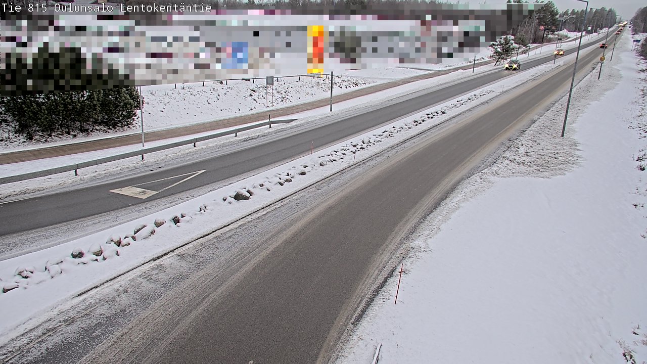 Weather Camera Image Väg 816 Uleåsalo, Lentokentäntie, Oulu, Pohjois-Pohjanmaa