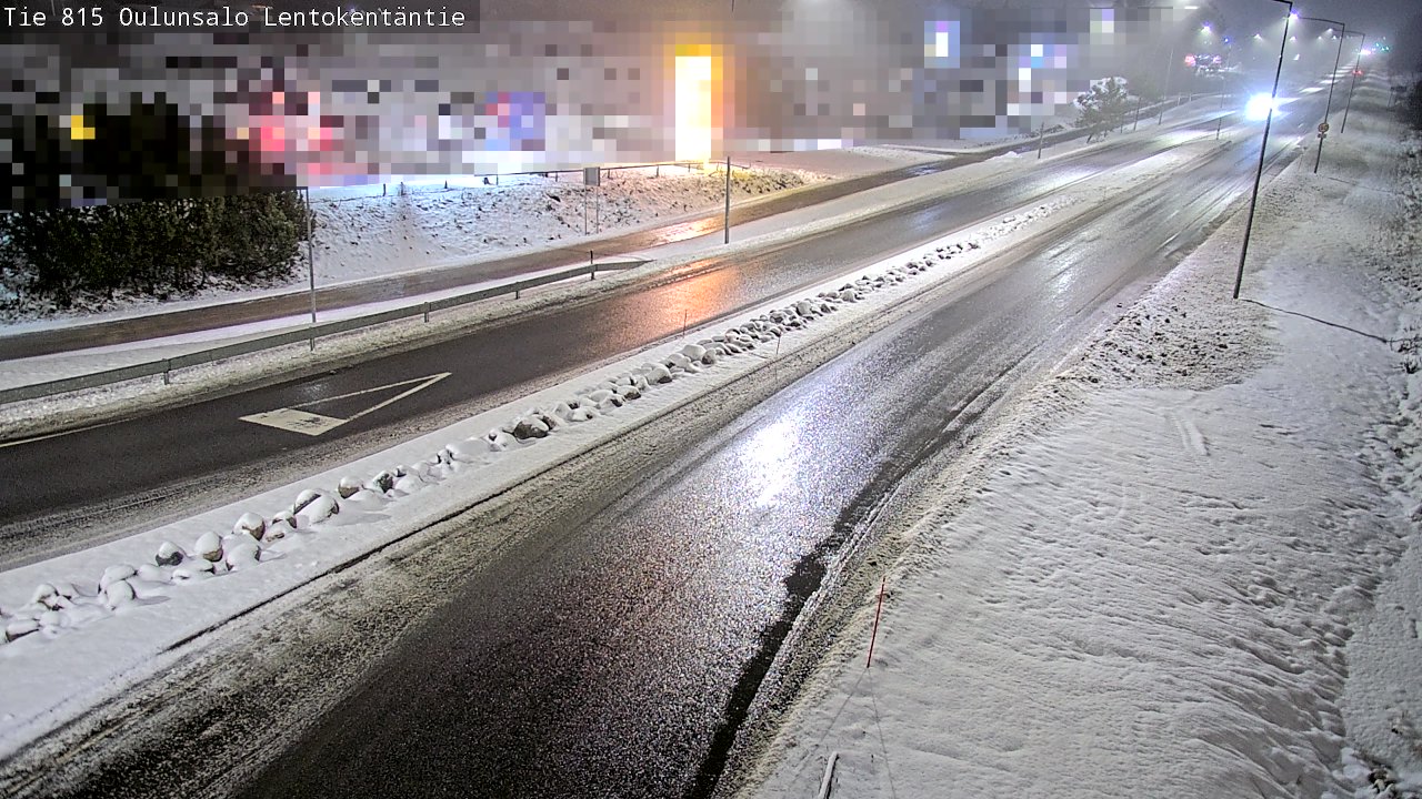 Weather Camera Image Väg 816 Uleåsalo, Lentokentäntie, Oulu, Pohjois-Pohjanmaa