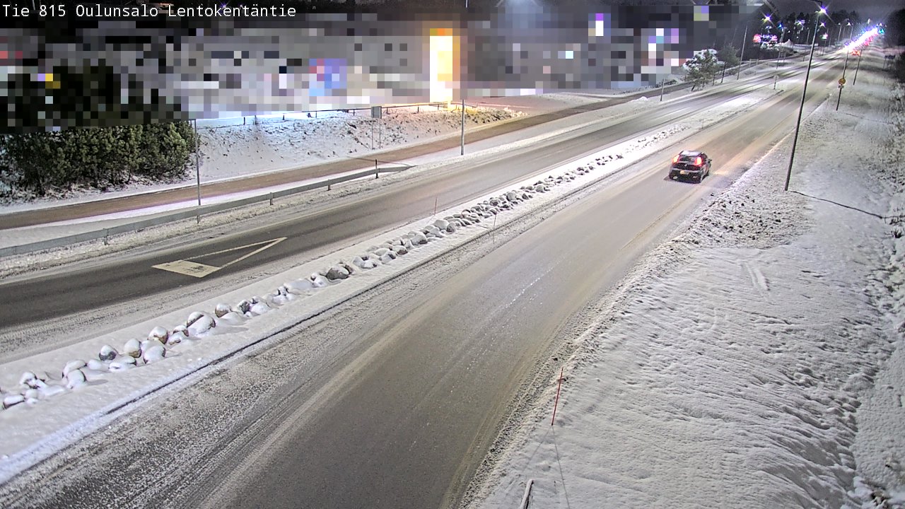 Weather Camera Image Väg 816 Uleåsalo, Lentokentäntie, Oulu, Pohjois-Pohjanmaa