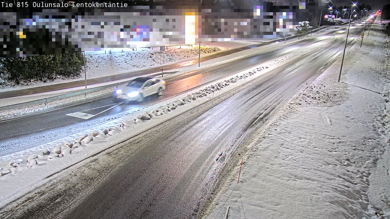 Weather Camera Image Väg 816 Uleåsalo, Lentokentäntie, Oulu, Pohjois-Pohjanmaa