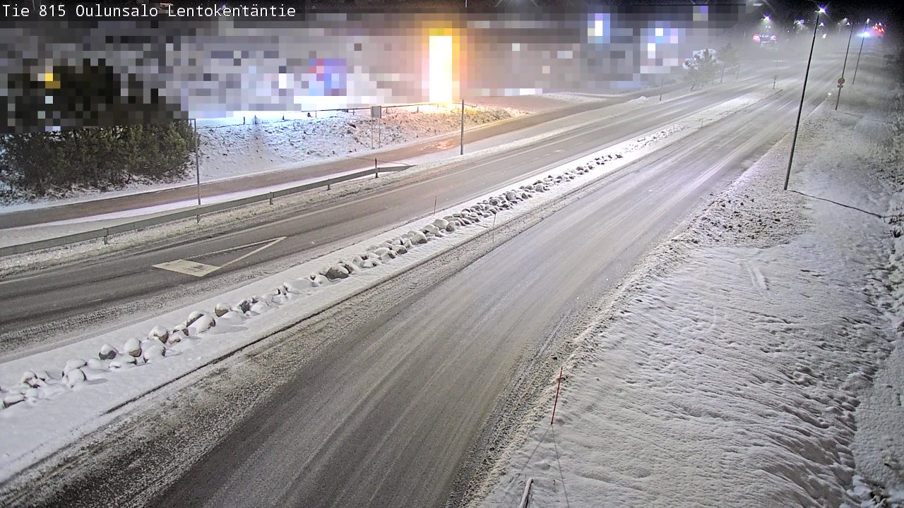Weather Camera Image Väg 816 Uleåsalo, Lentokentäntie, Oulu, Pohjois-Pohjanmaa