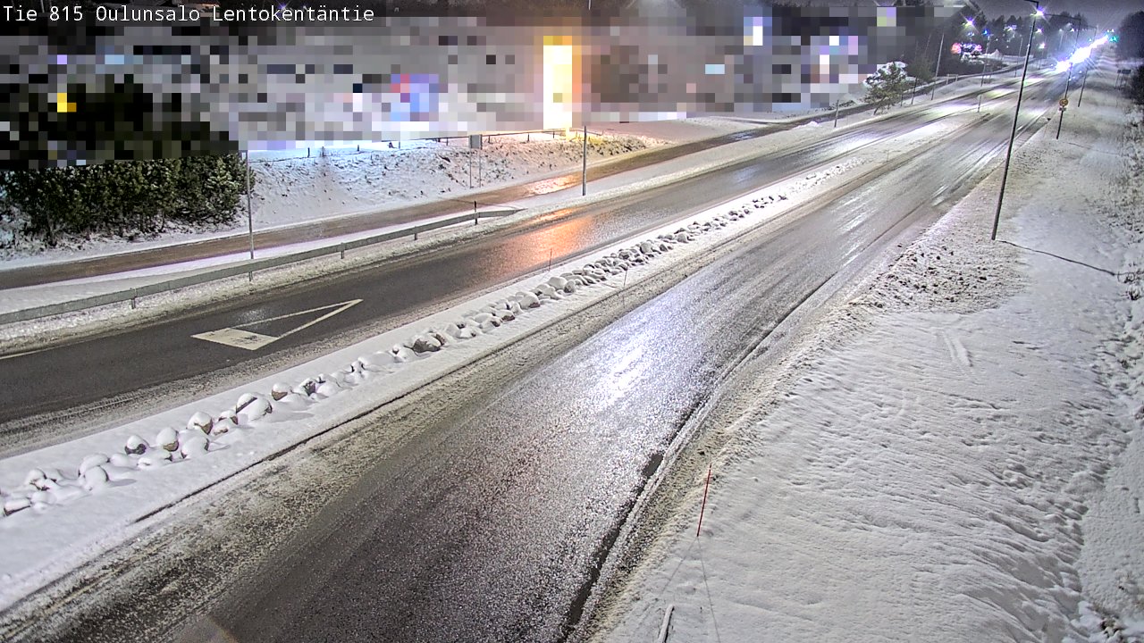 Weather Camera Image Väg 816 Uleåsalo, Lentokentäntie, Oulu, Pohjois-Pohjanmaa