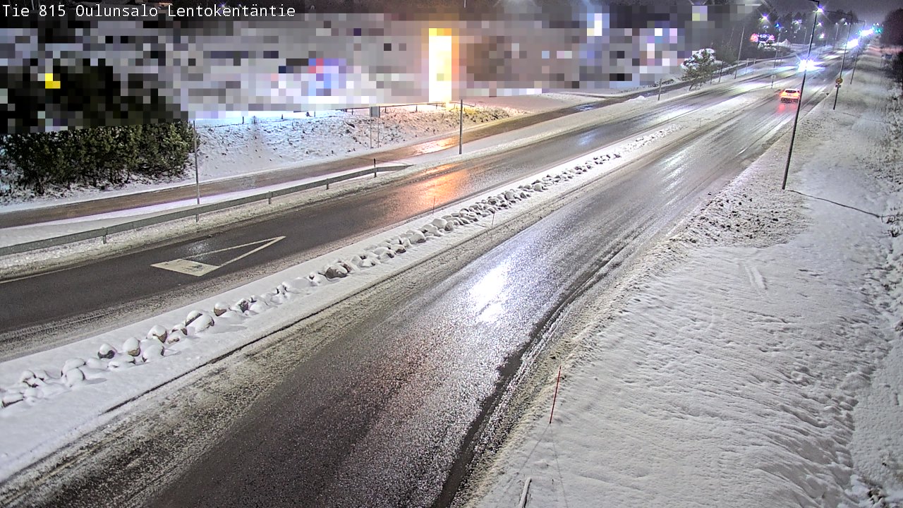 Weather Camera Image Väg 816 Uleåsalo, Lentokentäntie, Oulu, Pohjois-Pohjanmaa