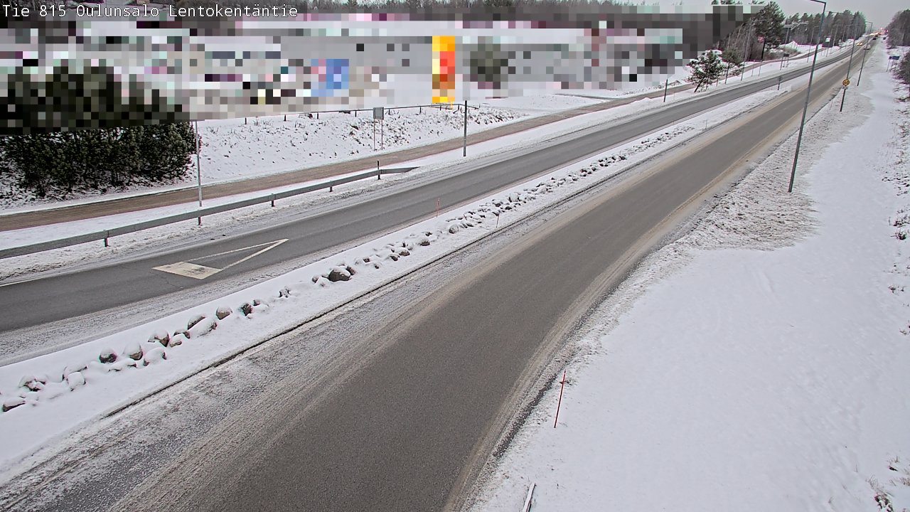 Weather Camera Image Väg 816 Uleåsalo, Lentokentäntie, Oulu, Pohjois-Pohjanmaa